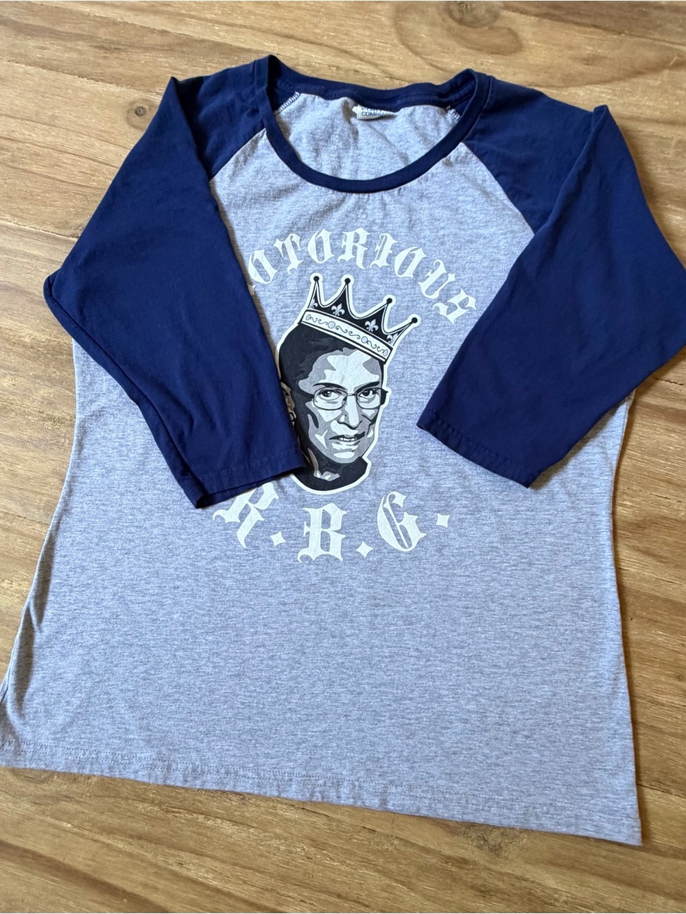 Notorious RBG - Women’s Raglan Printed Tee, Funny, Ruth Bader Ginsburg